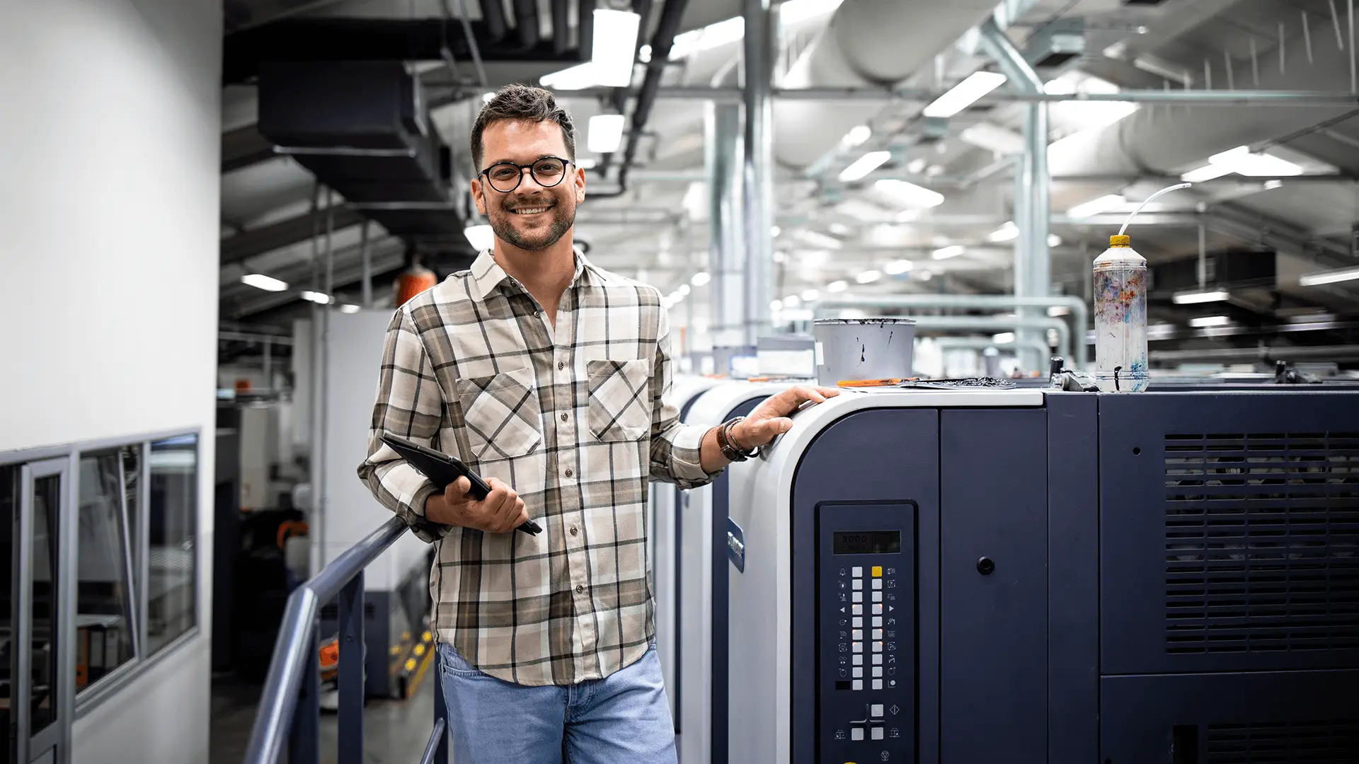 Print Shop Owner who is happy about Payment Automation