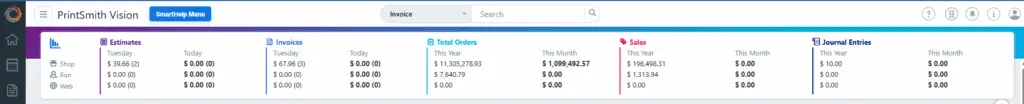 Total Widget in PrintSmith